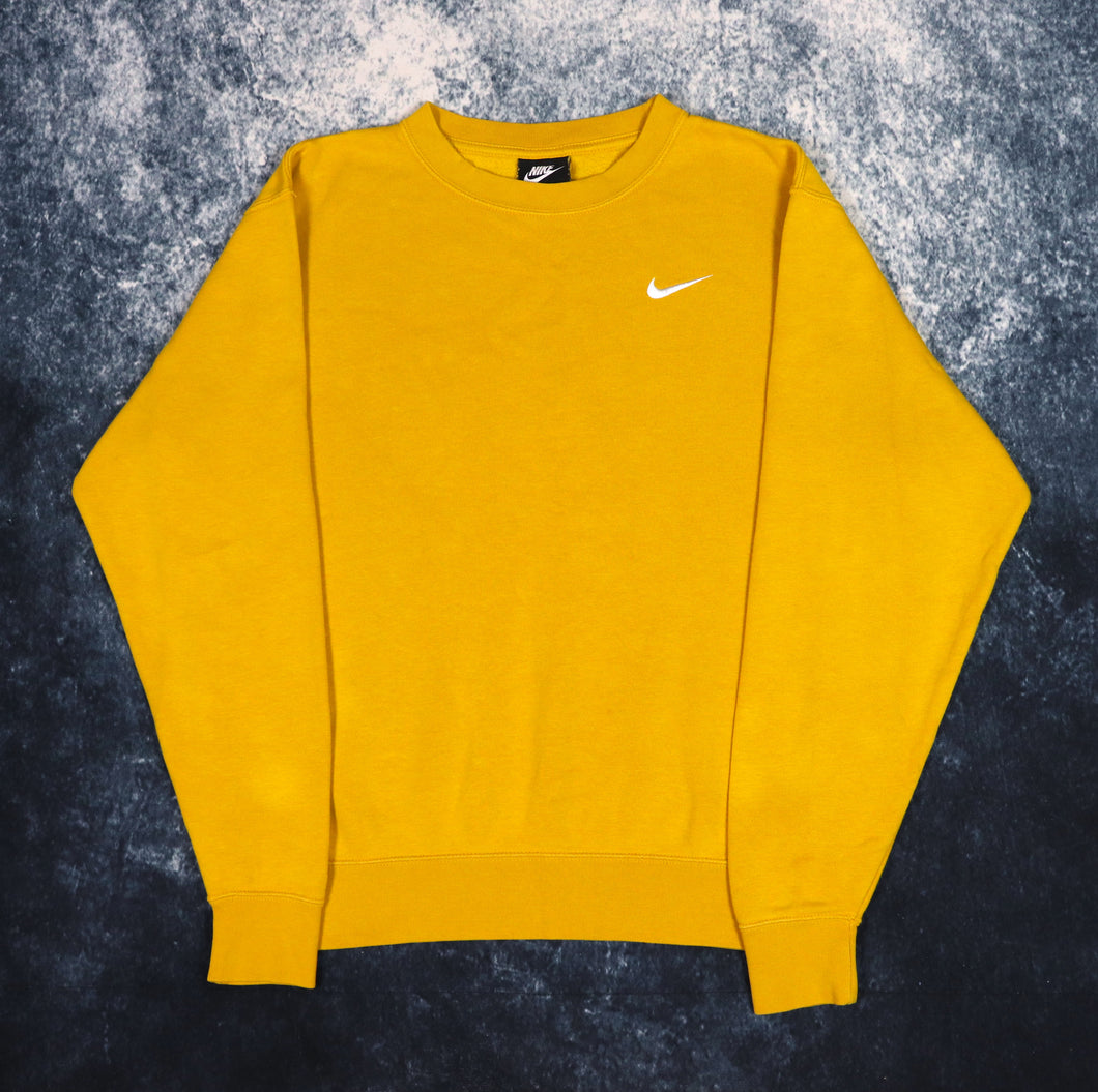 Vintage Yellow Nike Sweatshirt | Small