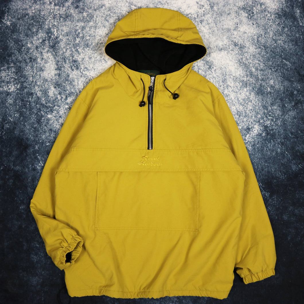 Vintage Yellow 1/4 Zip Hooded Jacket