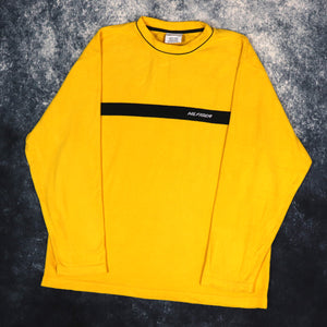Vintage Yellow Tommy Hilfiger Fleece Sweatshirt | Large
