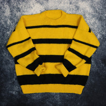 Load image into Gallery viewer, Vintage Yellow &amp; Black Striped Jumper
