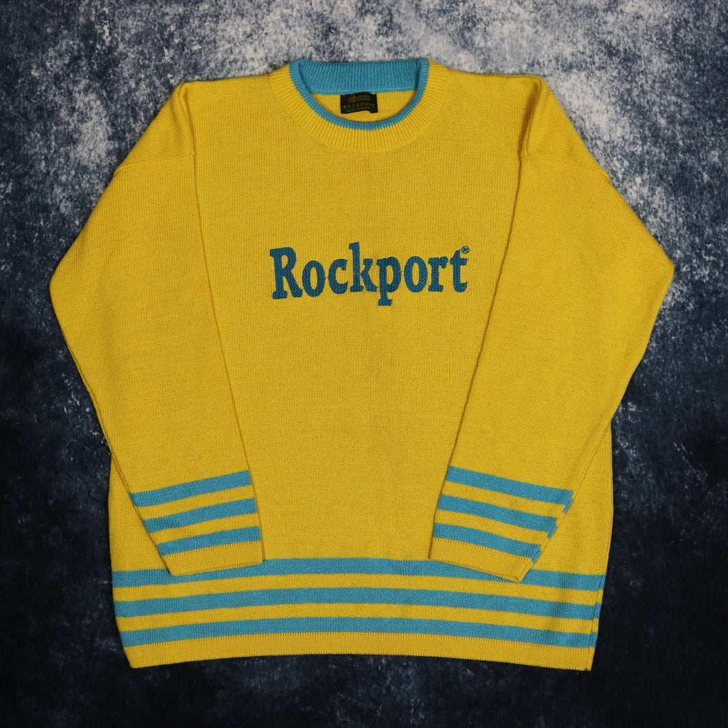 Vintage Yellow & Teal Rockport Jumper