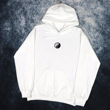 Load image into Gallery viewer, White Small Yin Yang Hoodie
