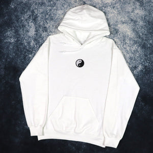 White Small Yin Yang Hoodie