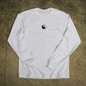 White Yin Yang Long Sleeve T Shirt